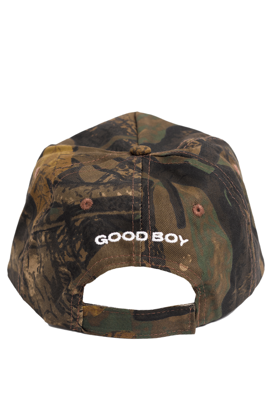 Good Boy 5-Panel Swirl Hat in Camo 🌳