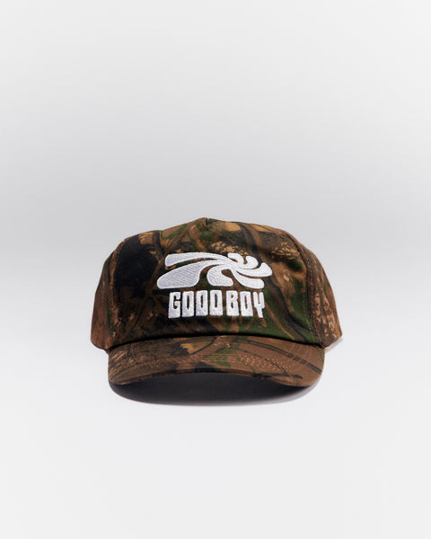 Good Boy 5-Panel Swirl Hat in Camo ? | Good Boy Wine