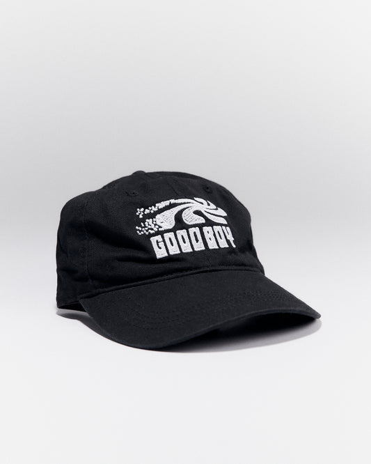 Good Boy Swirl Dad Hat in Black/White 👨🏻