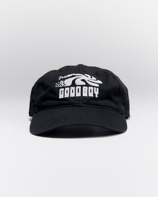 Good Boy Swirl Dad Hat in Black/White 👨🏻