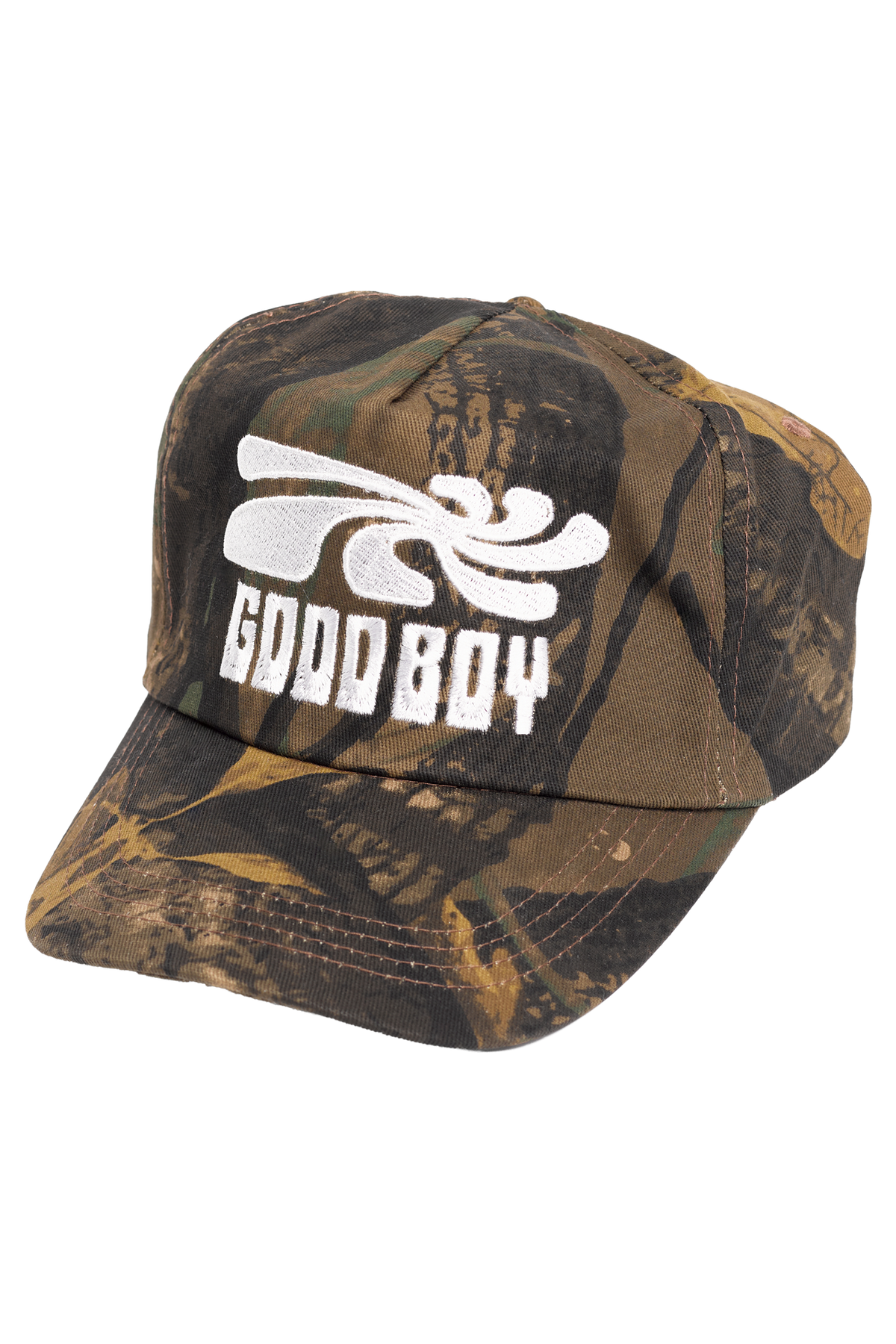 Good Boy 5-Panel Swirl Hat in Camo 🌳