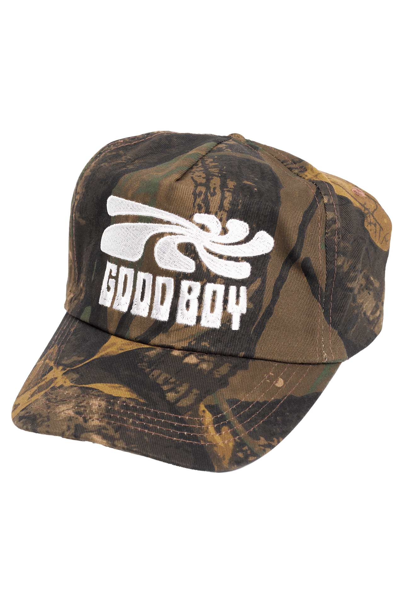 Good Boy 5-Panel Swirl Hat in Camo 🌳
