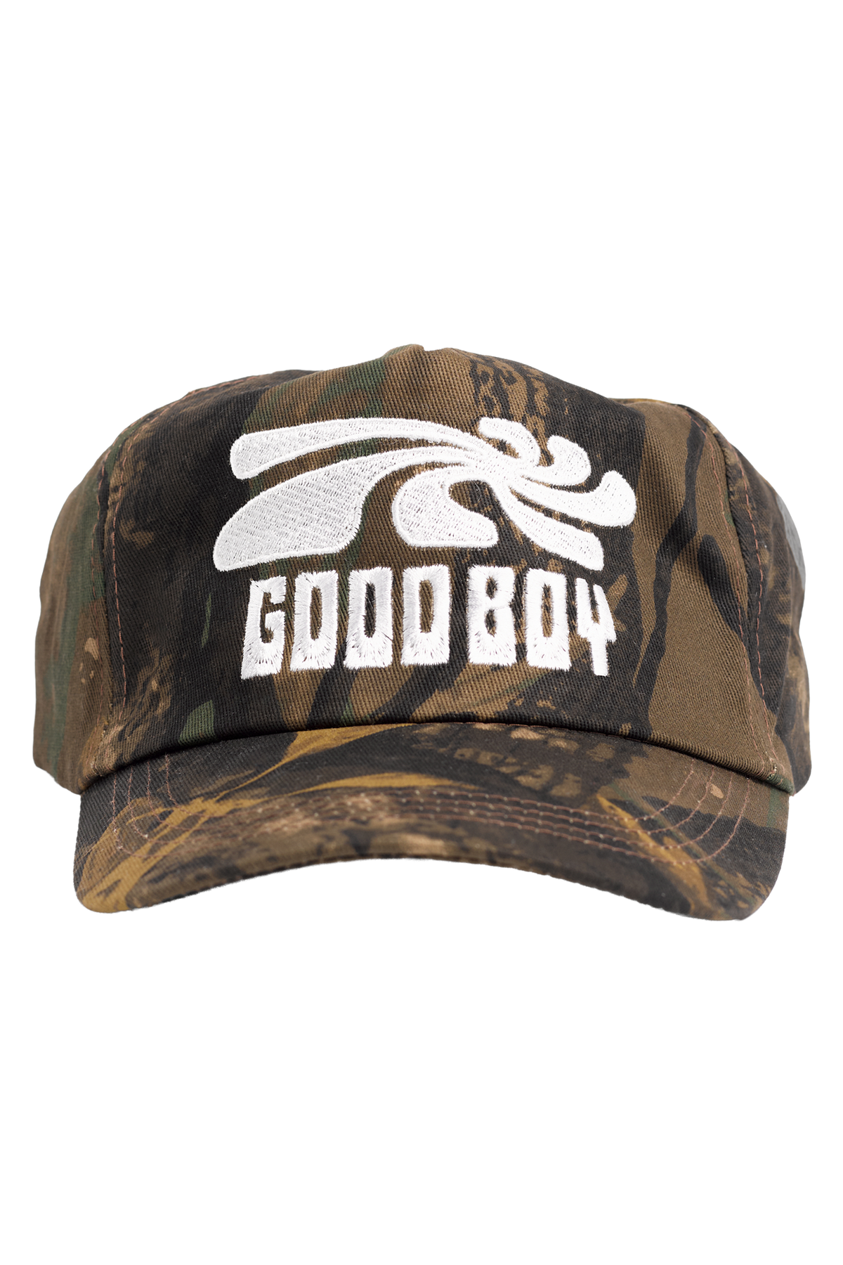 Good Boy 5-Panel Swirl Hat in Camo 🌳