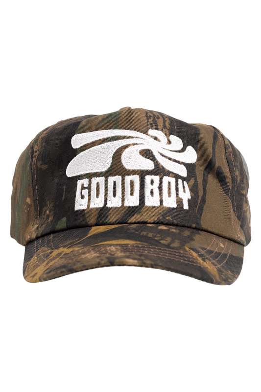 Good Boy 5-Panel Swirl Hat in Camo 🌳