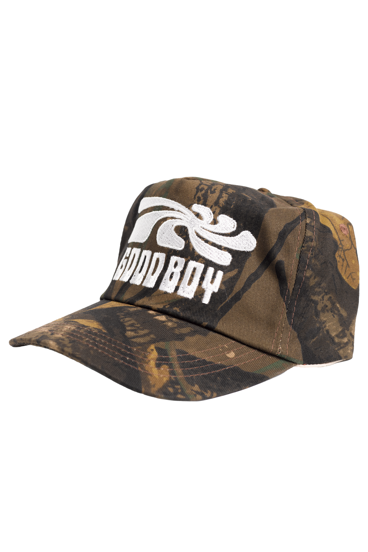 Good Boy 5-Panel Swirl Hat in Camo 🌳